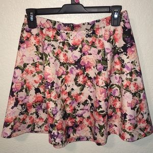 Flowery Pink Skater Skirt